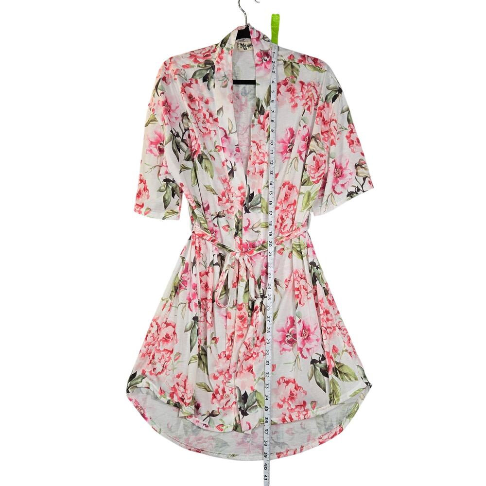 Show me your MuMu Floral Kimono Robe OS Cover Up Feminine Vacation Coquette - Picture 5 of 10